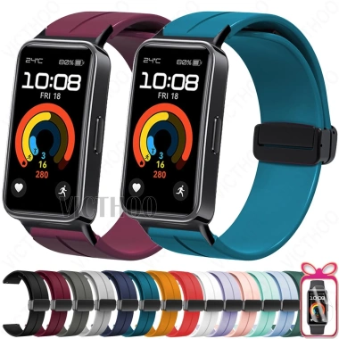 Dây đeo silicon thay khóa vòng tay Huawei Band 10‑9‑8‑7‑6 & Honor Band 7‑6, chỉ 127.050₫