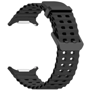 Dây đeo silicon thể thao không khoảng cách, cổ cong, vòng tay mềm, đầu nối nhanh cho Samsung Galaxy Watch 7 Ultra 47mm 5