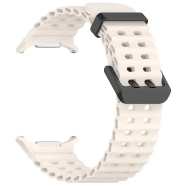 Dây đeo silicon thể thao không khoảng cách, cổ cong, vòng tay mềm, đầu nối nhanh cho Samsung Galaxy Watch 7 Ultra 47mm 10