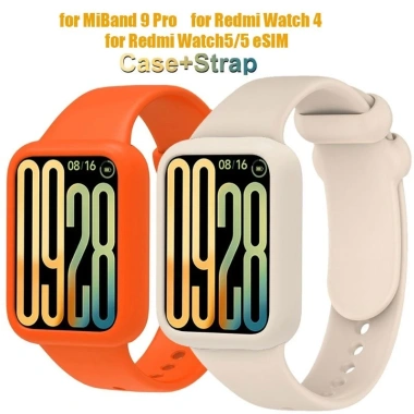 Dây đeo silicon thể thao + vỏ bảo vệ cho Redmi Watch 5/4, Watch5 ESIM, Xiaomi Mi Band 9 Pro - Giá ưu đãi 82.573₫