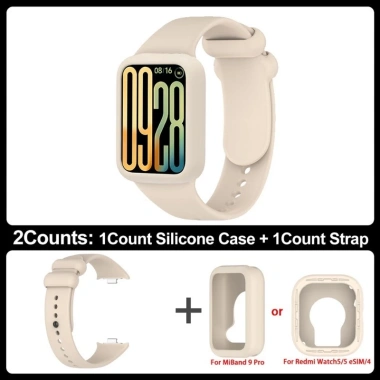 Dây đeo silicon thể thao + vỏ bảo vệ cho Redmi Watch 5/4, Watch5 ESIM, Xiaomi Mi Band 9 Pro - Giá ưu đãi 82.573₫