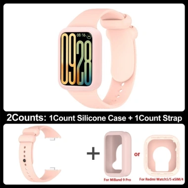 Dây đeo silicon thể thao + vỏ bảo vệ cho Redmi Watch 5/4, Watch5 ESIM, Xiaomi Mi Band 9 Pro - Giá ưu đãi 82.573₫