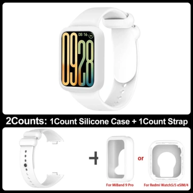 Dây đeo silicon thể thao + vỏ bảo vệ cho Redmi Watch 5/4, Watch5 ESIM, Xiaomi Mi Band 9 Pro - Giá ưu đãi 82.573₫