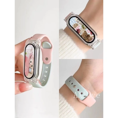 Dây đeo silicon thể thao + vỏ trong suốt cho Mi Band 10/9/8 - Thay thế cho Mi Band 7‑3, giá chỉ 60.500₫