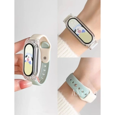 Dây đeo silicon thể thao + vỏ trong suốt cho Mi Band 10/9/8 - Thay thế cho Mi Band 7‑3, giá chỉ 60.500₫
