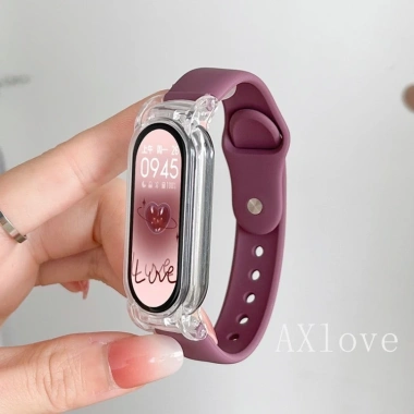 Dây đeo silicon thể thao + vỏ trong suốt cho Mi Band 10/9/8 - Thay thế cho Mi Band 7‑3, giá chỉ 60.500₫