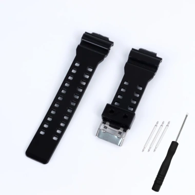 Dây đeo silicone cao su YIFILM 16mm đen - Thay thế chống nước cho Casio G‑Shock GA110, GA100, GX56 10