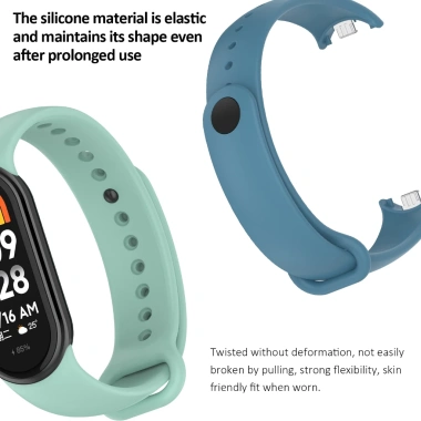 Dây đeo silicone NFC cho Xiaomi Mi Band 8/9/10 - Thể thao, chống nước, mềm mại, giá chỉ 44.220₫