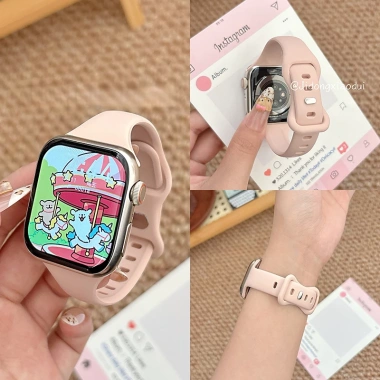 Dây Đeo Silicone Siêu Mịn Apple Watch Series 11-7, SE3 49mm-44/45mm, Giảm 23% - 61.740₫