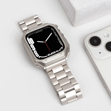 Dây Đeo Thép Không Gỉ 2 trong 1 cho Apple Watch, Tương thích 44-49mm, Giá 99.000đ