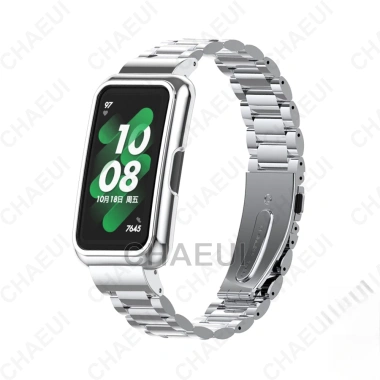 Dây đeo thép không gỉ cho Huawei Band 10-9-8-7-6 & Honor Band 7-6 - Vòng kim loại sang trọng