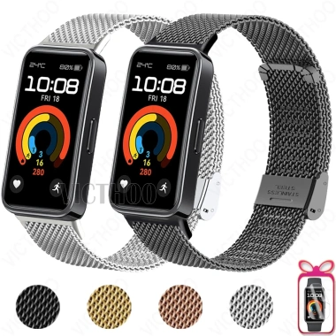 Dây đeo thép không gỉ cho Huawei Band 10 9 8 7 6 và Honor Band 7 6 Vòng tay kim loại bền đẹp giảm giá 132k