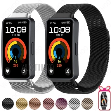Dây đeo thép không gỉ cho Huawei Band 10/9/8/7/6 & Honor Band 7/6 - Vòng tay kim loại sang trọng, giá chỉ 79.200₫