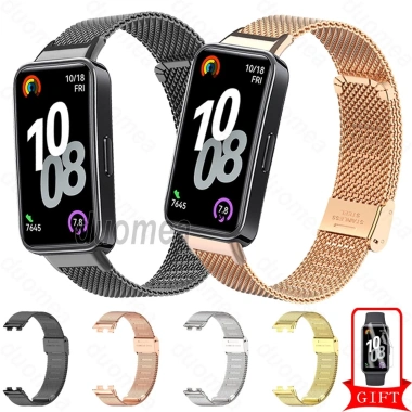 Dây đeo thép không gỉ khóa kim loại cho Huawei Band 10-6 & Honor Band 9-6, bền bỉ, sang trọng, giảm giá 119k