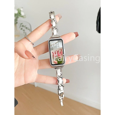 Dây đeo thép không gỉ thời trang cho Huawei và Honor Band 10-9-8-7-6, 9-7-6 Vòng da kim loại giá ưu đãi 170.500