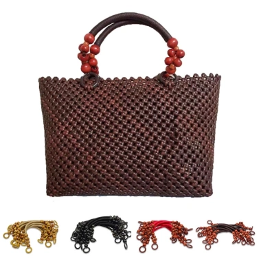 Dây đeo túi xách 48cm gỗ dệt thủ công thời trang cổ điển nữ giá ưu đãi 45.735₫