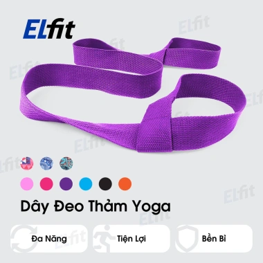 Dây Đeo Vai Buộc Thảm Yoga Cotton Co Giãn, Dây Uốn Dẻo, phù hợp Yoga Pilates Gym