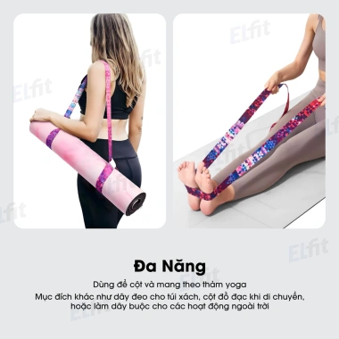 Dây Đeo Vai Buộc Thảm Yoga Cotton Co Giãn, Dây Uốn Dẻo, phù hợp Yoga Pilates Gym 6 Dây Đeo Vai Buộc Thảm Yoga Cotton Co Giãn, Dây Uốn Dẻo, phù hợp Yoga Pilates Gym 6
