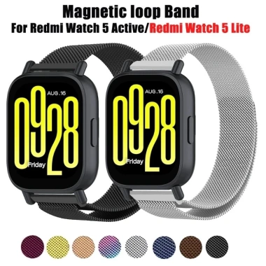 Dây đeo vòng từ tính 22mm thép không gỉ cho Redmi Watch 5 & 5 Lite Correa
