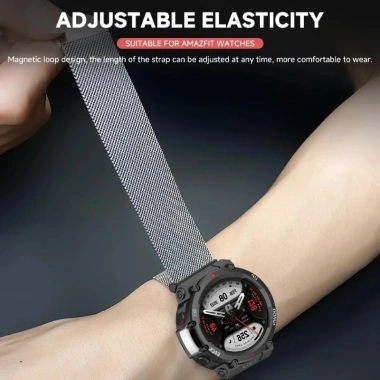 Dây đeo vòng từ tính Milan cho Amazfit T-Rex 3 - Vòng đeo tay Milanese Metal giảm giá 113.682 VND