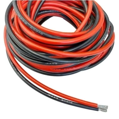 Dây điện silicone AWG12 chịu nhiệt 200°C - Chống cháy, phù hợp Xe điện 60V, pin lưu trữ
