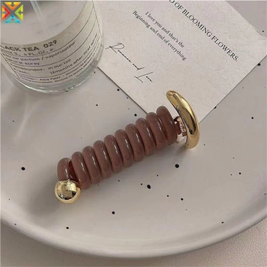 Dây điện thoại xoắn ốc - Phụ kiện tóc bện tóc nữ, bện đuôi ngựa, phong cách tính khí 5 Dây điện thoại xoắn ốc - Phụ kiện tóc bện tóc nữ, bện đuôi ngựa, phong cách tính khí 5