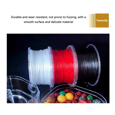 Dây Đính Hạt HYCEO 60M 0.8mm Co Giãn Chống Mài Mòn Đỏ Trắng Đen - Phụ Kiện Vòng Tay Cổ 5 Dây Đính Hạt HYCEO 60M 0.8mm Co Giãn Chống Mài Mòn Đỏ Trắng Đen - Phụ Kiện Vòng Tay Cổ 5