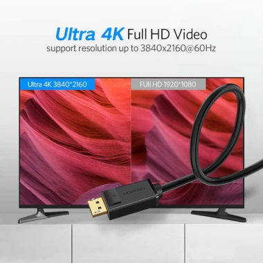 Dây DisplayPort 1.8m 4K 60Hz 3D - Chính hãng, bảo hành 18 tháng, chỉ 30.000₫