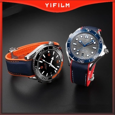 Dây đồng hồ silicone nylon YIFILM cho Omega 300, Lineraster 600 – PLANET OCEAN, giá chỉ 265.538₫ 3
