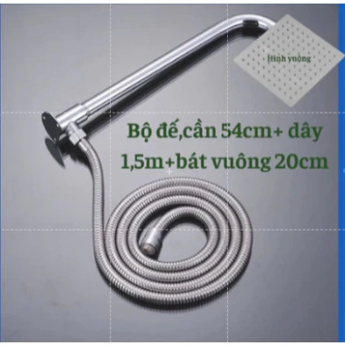 Đầy đủ bộ cần sen tắm, bát sen 20cm vuông/tròn + dây sen đứng - Giá chỉ 46.000đ 14