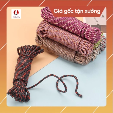 Dây dù Paracord đa năng 10m lõi 4mm - Du lịch, cắm trại, phơi quần áo, giá chỉ 13.500₫