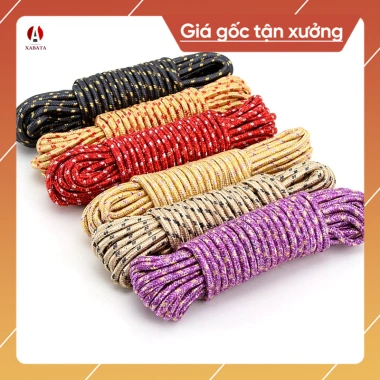 Dây dù Paracord đa năng 10m lõi 4mm - Du lịch, cắm trại, phơi quần áo, giá chỉ 13.500₫