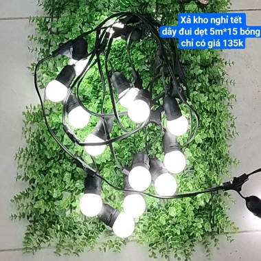 Dây đui đèn trang trí ngoài trời - Đui đúc chống nước, tiết kiệm điện, siêu sáng cho quán cà phê, giảm giá 99.000₫ 6