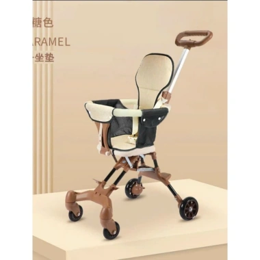 Đẩy Gấp Gọn 2H - Xe Siêu Thị, Du Lịch Cho Bé, Tặng Đệm Ghế, Đảo Chiều, Tải Trọng 35kg, Giá 299.000đ