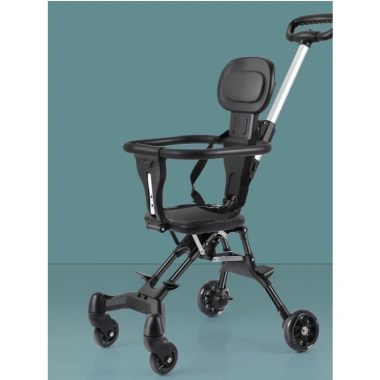Đẩy Gấp Gọn 2H - Xe Siêu Thị, Du Lịch Cho Bé, Tặng Đệm Ghế, Đảo Chiều, Tải Trọng 35kg, Giá 299.000đ