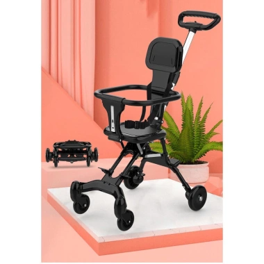 Đẩy Gấp Gọn 2H - Xe Siêu Thị, Du Lịch Cho Bé, Tặng Đệm Ghế, Đảo Chiều, Tải Trọng 35kg, Giá 299.000đ