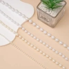 Dây hạt ngọc trai nhựa trắng trang trí bó hoa, tiệc, handmade lẻ mét Giá 10.000 VNĐ 2