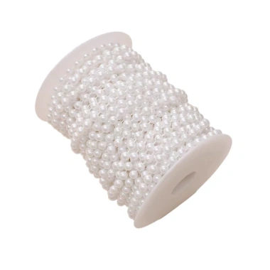 Dây hạt ngọc trai nhựa trắng trang trí bó hoa, tiệc, handmade lẻ mét Giá 10.000 VNĐ 3