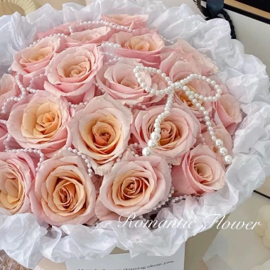 Dây hạt ngọc trai nhựa trắng trang trí bó hoa, tiệc, handmade lẻ mét Giá 10.000 VNĐ 6