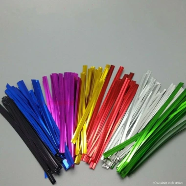 Dây kẽm buộc 8-10cm nhiều màu - Đa năng cho túi kẹo, bánh mì, gói quà, lan cây cảnh - 13.000 VND