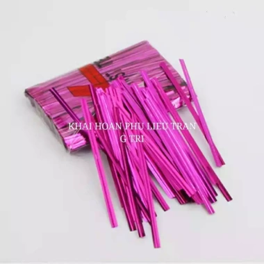 Dây kẽm buộc 8-10cm nhiều màu - Đa năng cho túi kẹo, bánh mì, gói quà, lan cây cảnh - 13.000 VND