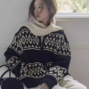 Dây Kéo Áo Len Jacquard Cardigan Retro - Áo Khoác Rời Lười Phong Cách Hàn Quốc, Giá ưu đãi 142.560₫ 2