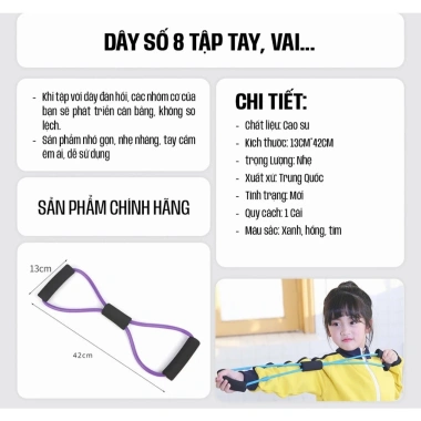 Dây kéo hình số 8 SQ Sport - Dây kháng đàn lực đa năng tập tay, vai, gym tại nhà, chỉ 17.000₫ 2 Dây kéo hình số 8 SQ Sport - Dây kháng đàn lực đa năng tập tay, vai, gym tại nhà, chỉ 17.000₫ 2