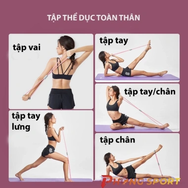 Dây kéo hình số 8 SQ Sport - Dây kháng đàn lực đa năng tập tay, vai, gym tại nhà, chỉ 17.000₫