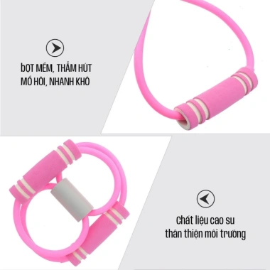 Dây kéo hình số 8 SQ Sport - Dây kháng đàn lực đa năng tập tay, vai, gym tại nhà, chỉ 17.000₫