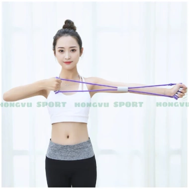 Dây kéo tập gym kháng lực đa năng vòng 8 - Đàn hồi, tập tay cho nam nữ, dụng cụ thể thao giá ưu đãi 13.083 VND