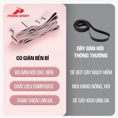 Dây kháng lực 12 cấp độ - Dây đàn hồi tập Yoga, Gym, cơ tay, vai, toàn thân, giá 59.000₫ 8