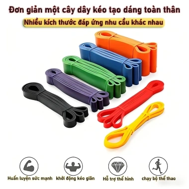 Dây kháng lực band tập gym - hỗ trợ kéo xà, tập mông, yoga, nam nữ, giá 22.000đ