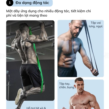 Dây Kháng Lực Đa Năng Aolikes AL3.602 Power Band Cao Su Gym Toàn Thân Giá 99.000đ