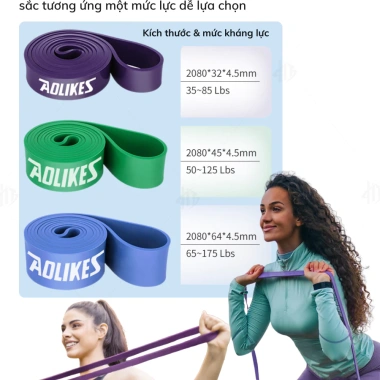Dây Kháng Lực Đa Năng Aolikes AL3.602 Power Band Cao Su Gym Toàn Thân Giá 99.000đ